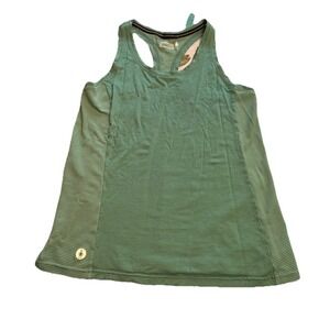 Smartwool Mesh Racerback Tank Top Green Active Workout Running Womens Size Small